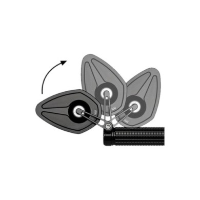 Motogadget Lenkerendenspiegel MO.VIEW SPORT 60 FLIP