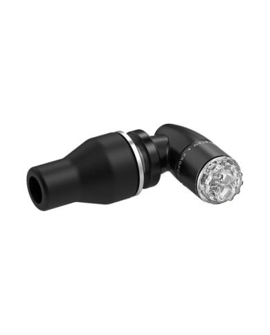 Rizoma Unità luminosa con indicatore di direzione e supporto Set da 2 pezzi, nero