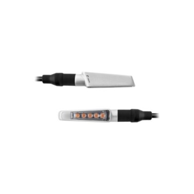 Rizoma Indicatore di direzione Vision Set da 2 pezzi, argento