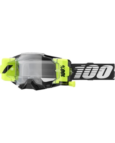 100percent 100% Armega FORECAST Maschera da sci nera - Lenti trasparenti