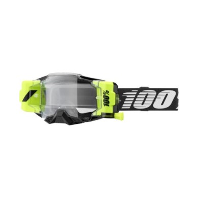 100percent 100% Armega FORECAST Maschera da sci nera - Lenti trasparenti