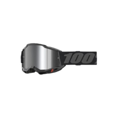 100percent 100% Accuri 2 Goggle Nero - Lenti Mirror Silver