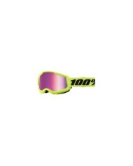 100percent 100% Strata 2 Goggle Neon Yellow - Mirror Pink Lens