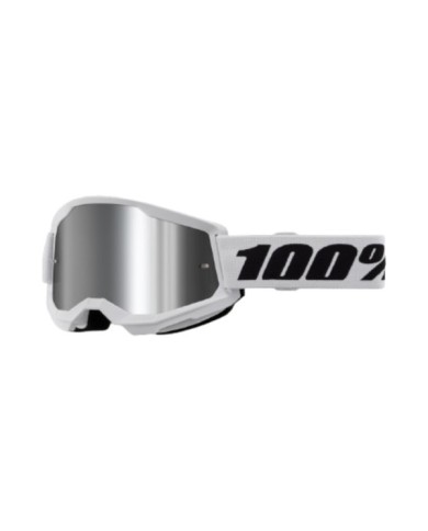 100percent 100% Strata 2 Goggle White - Mirror Silver Lens