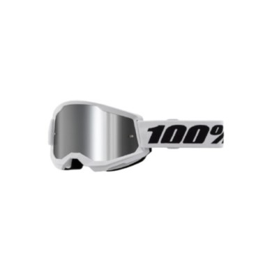 100percent STRATA 2 Goggle Bianco - Lenti Mirror Silver