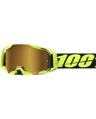 100percent 100% Armatic Goggle Neon Yellow - Mirror True Gold Lens