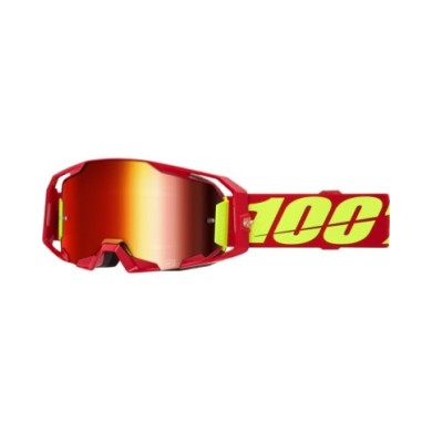 100percent 100% Armatic Goggle Rosso - Lenti Mirror Red