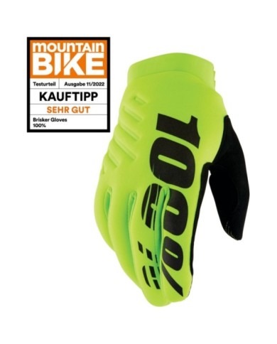 100percent 100% Brisker Gloves - giallo fluo nero Giallo fluo Nero