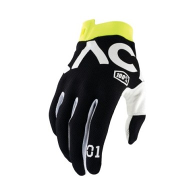 100percent 100% iTrack Gloves Racr black-white
