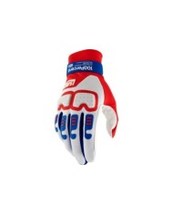 100percent 100% Langdale Gloves rot weiss blau