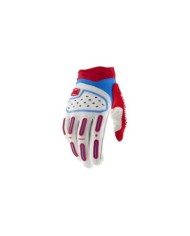 100percent 100 % AIRMATIC Handschuhe rot weiß blau