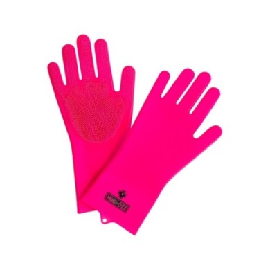 Muc-Off Guanti Deep Scrubber rosa M