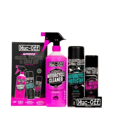 Muc-Off Kit per la pulizia, la protezione e la lubrificazione delle motociclette Francese
