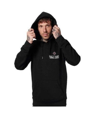 Muc-Off Schwarzer Vintage-Hoody mit Logo M