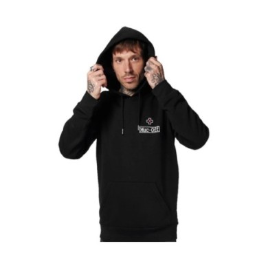 Muc-Off Felpa con cappuccio nera Vintage Logo M