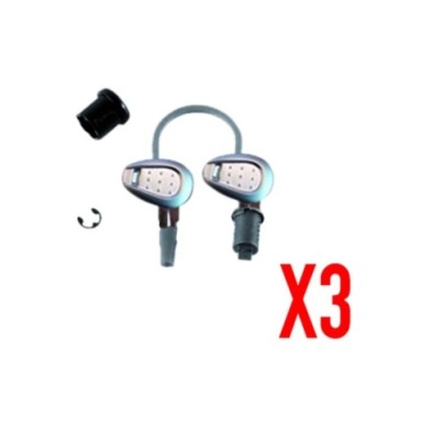 GIVI Set di 3 lucchetti argento.