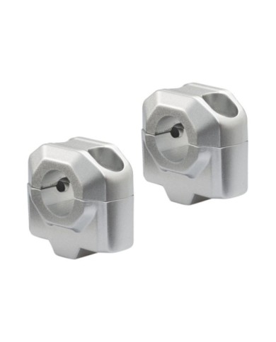SW-MOTECH Manopole da 25 mm per manubrio da 22 mm, argento