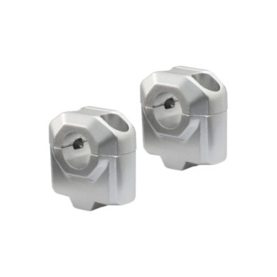 SW-MOTECH Manopole da 30 mm per manubrio da 22 mm, argento