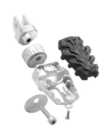 SW-MOTECH Kit Repose-pieds EVO argent