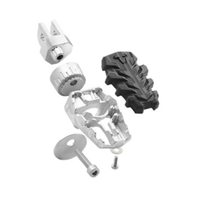 SW-MOTECH Kit Repose-pieds EVO argent