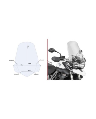 GIVI Pare-brise transparent