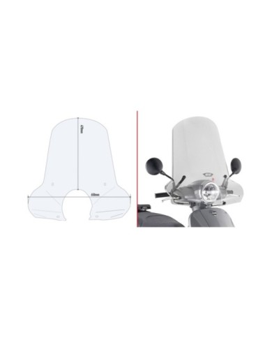 GIVI Pare-brise transparent
