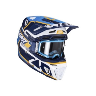Leatt Kit casco moto 8.5 V24 Blu inchiostro-bianco-arancione