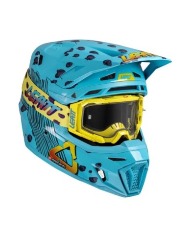 Leatt Helmet Kit Moto 8.5 V25 cheetah blau-lila-gelb