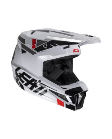 Leatt Casco Moto 2.5 V25 bianco-nero-rosso