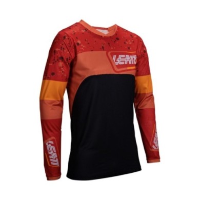 Leatt Maglia Moto 4.5 Enduro burn - arancione-nero-bianco