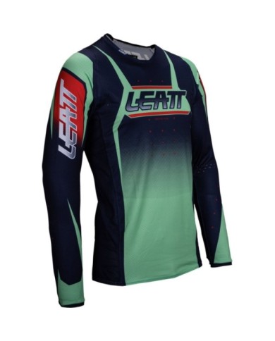 Leatt Maglia Moto 4.5 Lite V25 verde-grigio-rosso