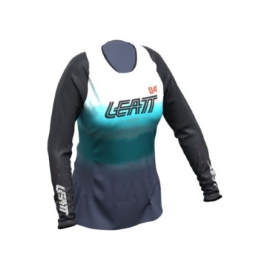 Leatt Maglia Moto 4.5 Lite Women V25 nero-bianco-turchese