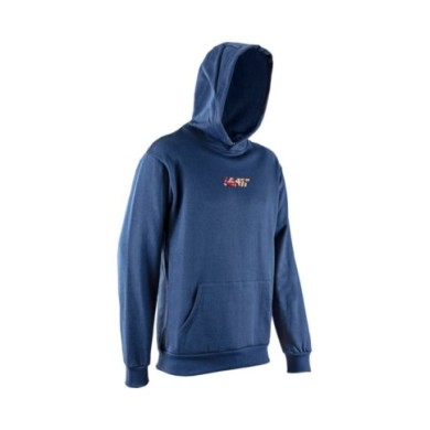 Leatt Felpa con cappuccio Core V26 blu denim