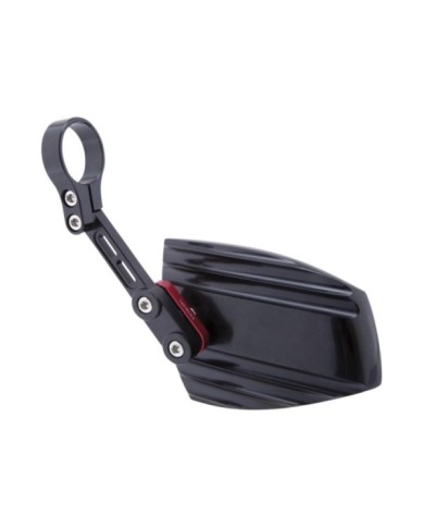 Highsider Specchietto retrovisore per estremità manubrio WAVE in alluminio nero Régula