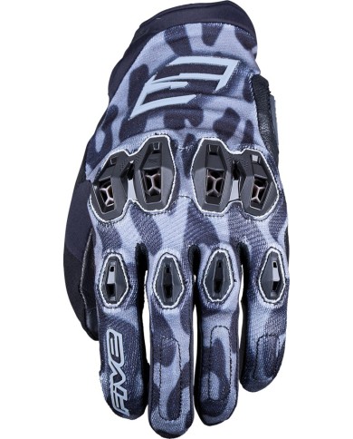 Five Gloves Guanto da donna Stunt Evo 2 leopard grigio