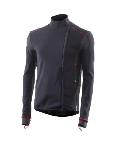 SIXS Maillot coupe-vent WTJ V3 noir-rouge
