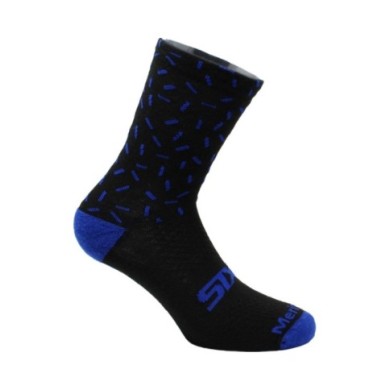 SIXS Calzini corti MERINOS SOCKS nero-blu 44