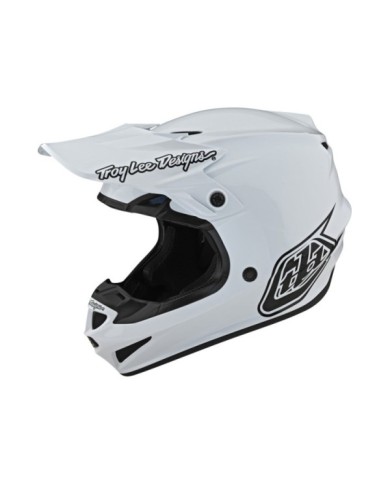 Troy Lee Designs SE4 Polyacrylite Helmet - Mono White blanc