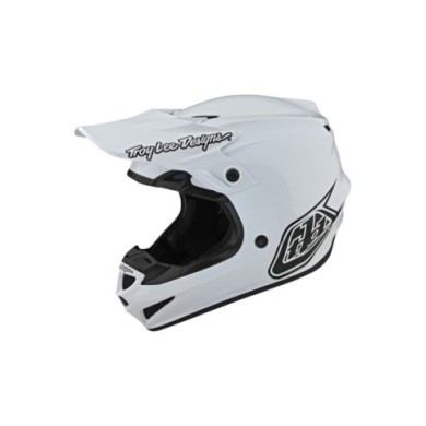 Troy Lee Designs SE4 Polyacrylite Helmet - Mono White blanc