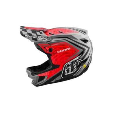Troy Lee Designs D4 Carbon Helmet - SRAM rot-schwarz