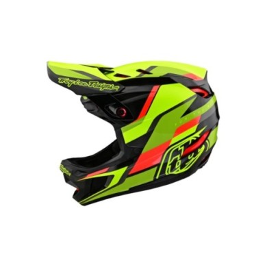 Troy Lee Designs Casco D4 Carbon - Omega nero-giallo fluo