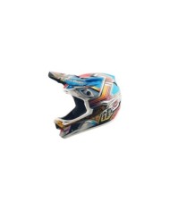Troy Lee Designs D4 Carbon Helmet W MIPS - Lowrider bleu