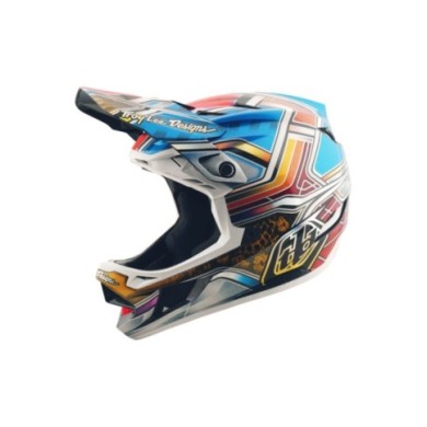 Troy Lee Designs D4 Carbon Helmet W MIPS - Lowrider bleu