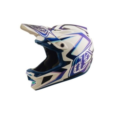 Troy Lee Designs Casco composito D4 W Mips - Bianco svasato-blu scuro
