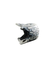 Troy Lee Designs D4 Composite Helmet W Mips - Torched white-silver