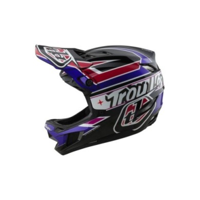 Troy Lee Designs D4 Polyacrylite Helmet W MIPS - Linear schwarz