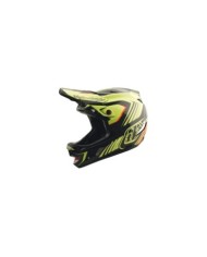 Troy Lee Designs D4 Polyacrylite Helmet W MIPS - Qualifer schwarz-gelb