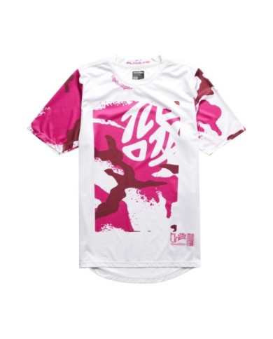 Troy Lee Designs Flowline SS Jersey - Condfined bianco-rosa