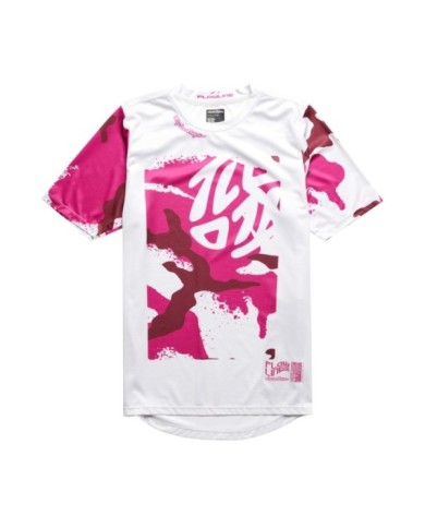 Troy Lee Designs Maglia Youth Flowline SS grigio-rosa