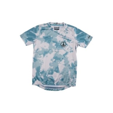 Troy Lee Designs Youth Flowline SS Jersey - Plot blanc-bleu